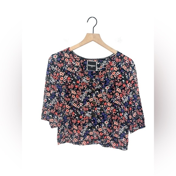 SUPERDRY Janie Floral Print Blouse Size 6 - Picture 6 of 13